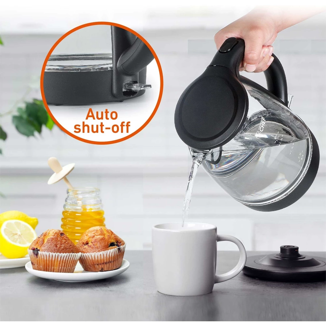 Wholesale ✔️ Commercial Chef 1.7L Cordless Glass Kettle ???? 10 Wholesale ✔️ Commercial Chef 1.7L Cordless Glass Kettle ???? - Image 10