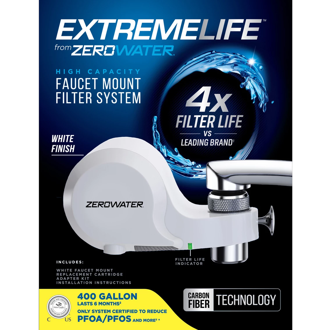Coupon ⭐ Zero Water ZeroWater ExtremeLife White Faucet Mount Filtration System For Sink ???? 1 Coupon ⭐ Zero Water ZeroWater ExtremeLife White Faucet Mount Filtration System For Sink ????