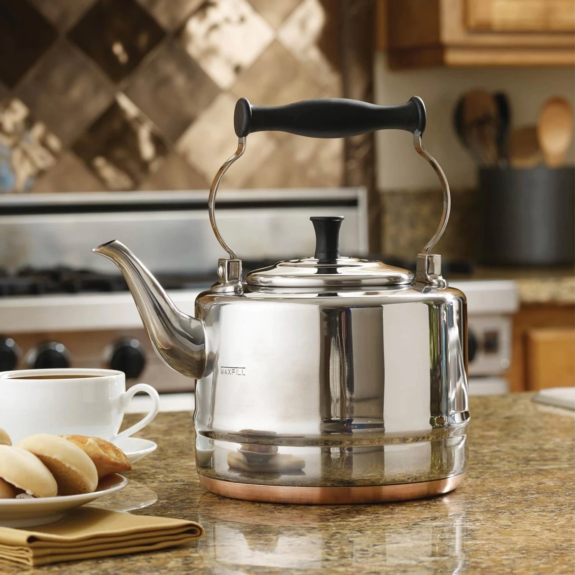 Cheap ???? BonJour Tea Stainless Steel And Copper Base Gooseneck Teakettle ???? 4 Cheap ???? BonJour Tea Stainless Steel And Copper Base Gooseneck Teakettle ???? - Image 4