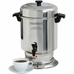 New ???? West Bend 55 Cup Polished Stainless Steel Commercial Grade Coffee Urn ❤️